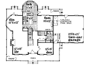 1st Floor Plan, 032H-0043