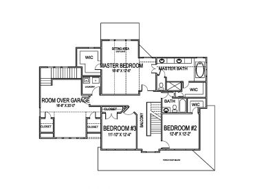 2nd Floor Plan, 058H-0092