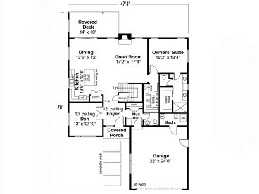 1st Floor Plan, 051H-0345