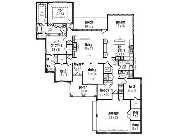 1st Floor Plan, 021H-0214