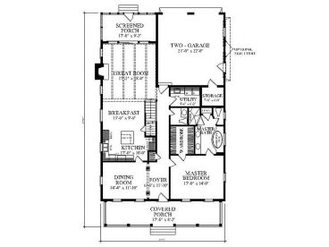 1st Floor Plan, 063H-0105