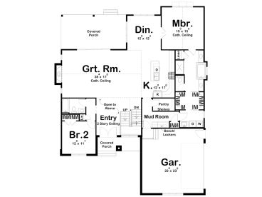 1st Floor Plan, 050H-0451