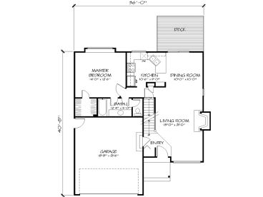 1st Floor Plan, 022H-0037