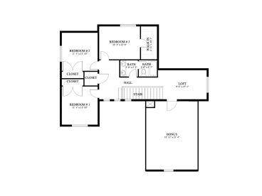 2nd Floor Plan, 065H-0083