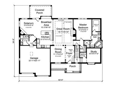 1st Floor Plan, 046H-0086