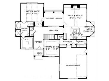 1st Floor Plan, 029H-0021