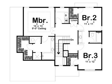 2nd Floor Plan, 050H-0281