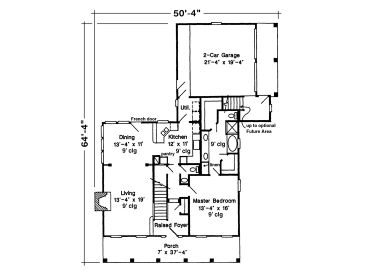 1st Floor Plan, 054H-0090