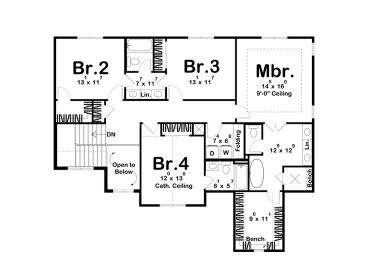 2nd Floor Plan, 050H-0548