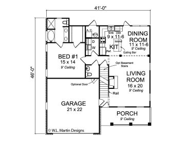 1st Floor Plan, 059H-0136