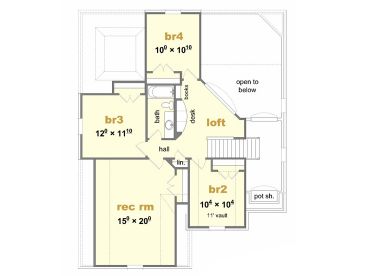 2nd Floor Plan, 061H-0074
