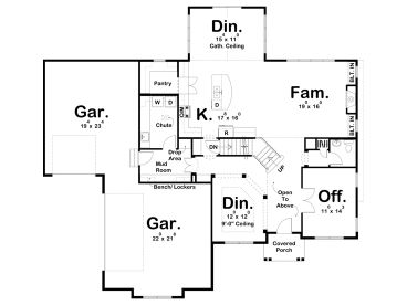 1st Floor Plan, 050H-0283
