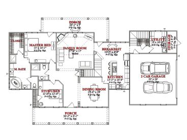 1st Floor Plan, 073H-0025