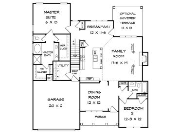 1st Floor Plan, 019H-0172