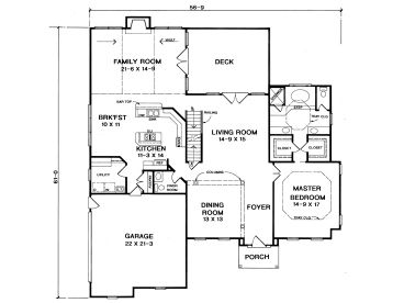 1st Floor Plan, 019H-0090