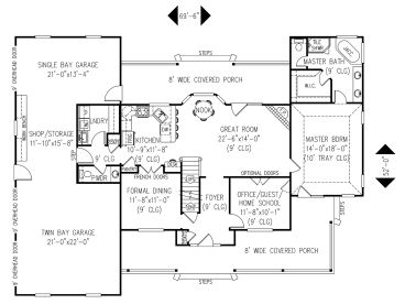 1st Floor Plan, 044H-0016