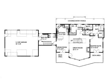 1st Floor Plan, 012H-0130