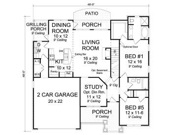 1st Floor Plan, 059H-0169