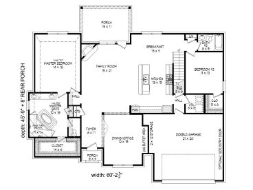 1st Floor Plan, 062H-0161