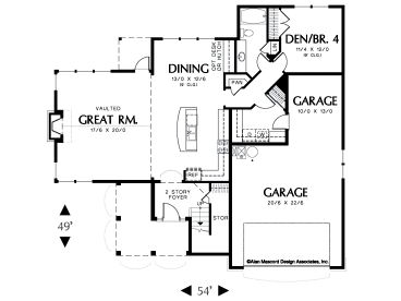 1st Floor Plan, 034H-0171