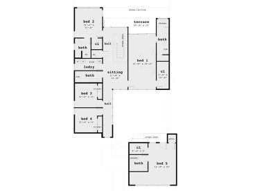 2nd Floor Plan, 052H-0116