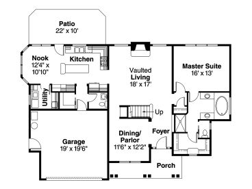 1st Floor Plan, 051H-0119