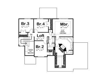 2nd Floor Plan, 050H-0188