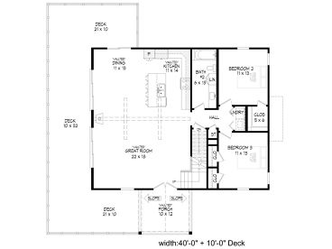 1st Floor Plan, 062H-0921
