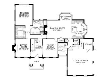 1st Floor Plan, 063H-0168