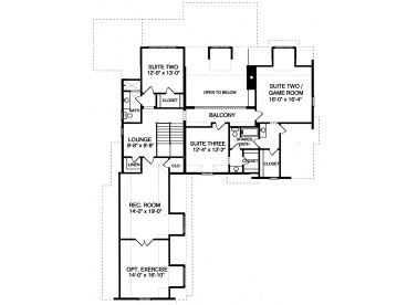 2nd Floor Plan, 029H-0093