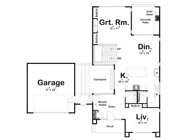 1st Floor Plan, 050H-0340