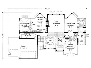 Floor Plan, 023H-0068