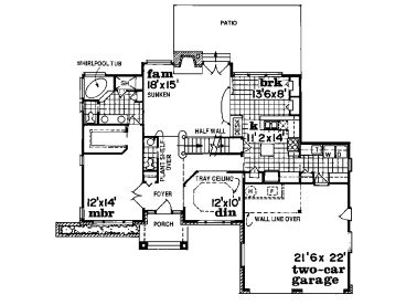 1st Floor Plan, 032H-0037
