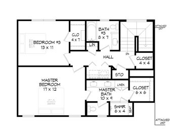 3rd Floor Plan, 062H-0399