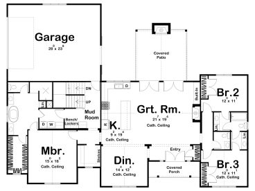 1st Floor Plan, 050H-0326