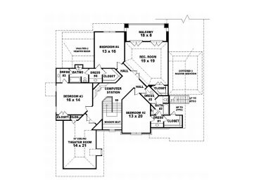 2nd Floor Plan, 006H-0129