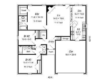 Floor Plan, 061H-0018