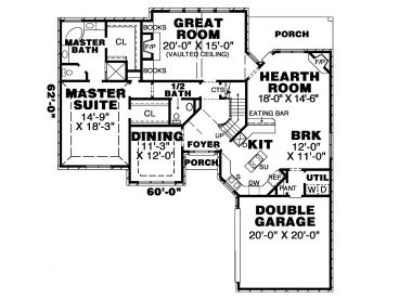 1st Floor Plan, 011H-0020