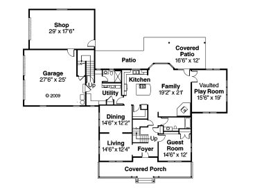 1st Floor Plan, 051H-0182