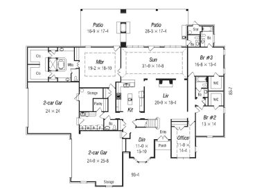 1st Floor Plan, 061H-0136
