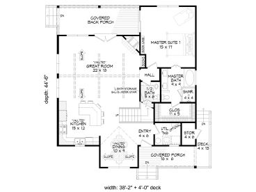 1st Floor Plan, 062H-0420