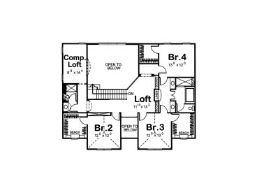 2nd Floor Plan, 050H-0046