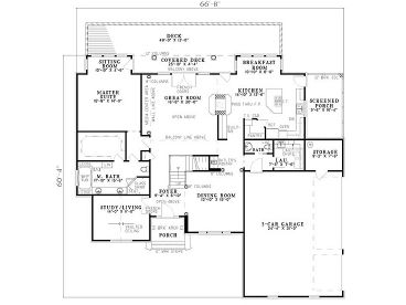 1st Floor Plan, 025H-0071
