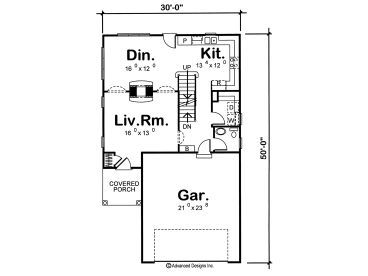 1st Floor Plan, 050H-0050