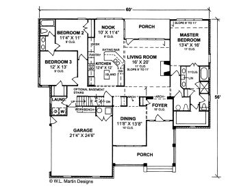 1st Floor Plan, 059H-0054