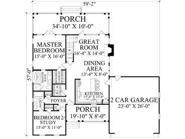 1st Floor Plan, 063H-0219