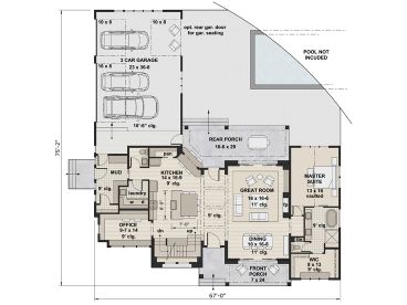 1st Floor Plan, 023H-0206