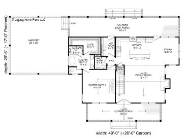 1st Floor Plan, 062H-0273