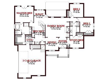 1st Floor Plan, 073H-0012