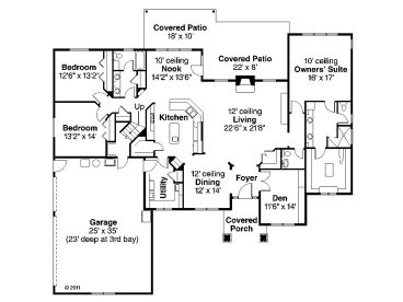1st Floor Plan, 051H-0242